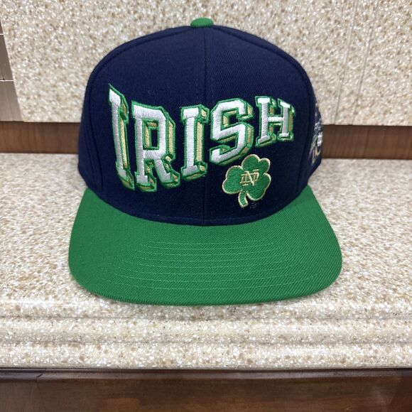 NOTRE DAME University Fighting Irish Adidas Shamrock Series Snapback Hat One Sz - Picture 1 of 6